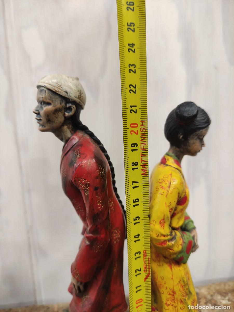 Vintage: Pareja figuras chinas en resina - Foto 7