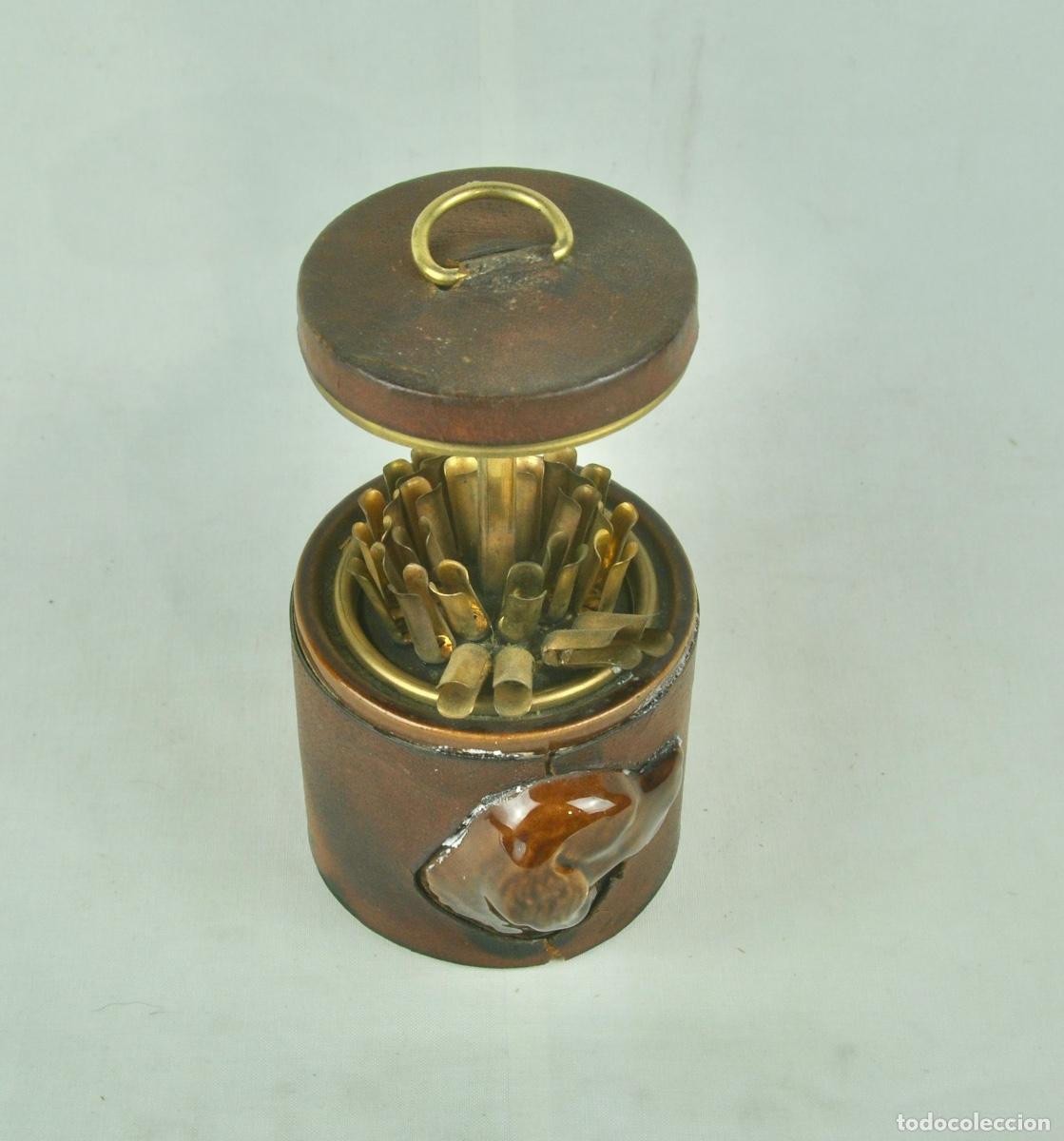 Vintage: Pitillera en cer&aacute;mica y polipiel - Foto 7