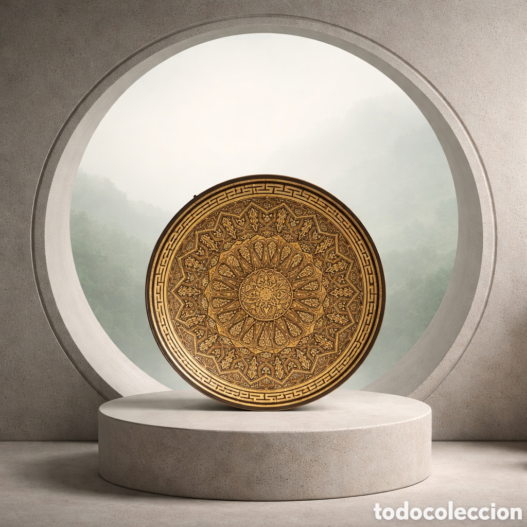 Vintage: Platos damasquinados Toledo ORIGINALES ✨ dorado vintage decoraci&oacute;n artesanal colecci&oacute;n (3) 16,5 cm