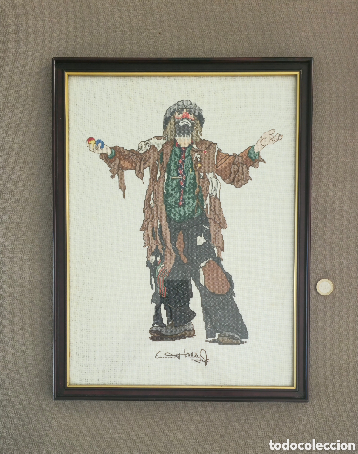 Vintage: Emmett Kelly. Punto de Cruz