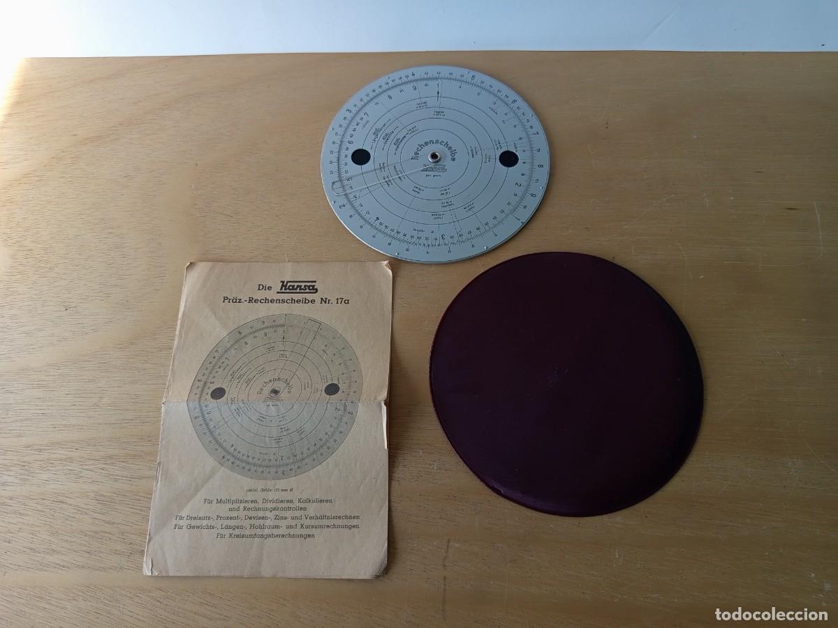 Vintage: Disco de c&aacute;lculo, regla de c&aacute;lculo, Hans antiguo aleman