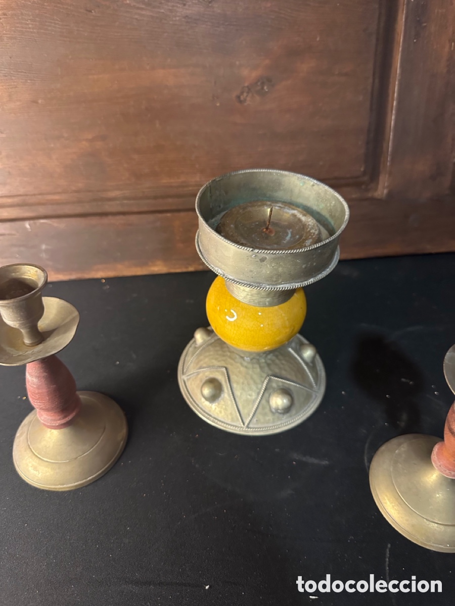 Vintage: 3 Candelabros vintage, lote - Foto 2