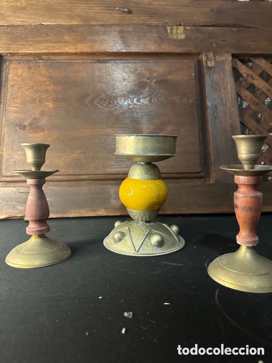 Vintage: 3 Candelabros vintage, lote