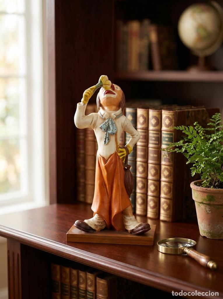 Vintage: FIGURA DE PAYASO CON FLOR