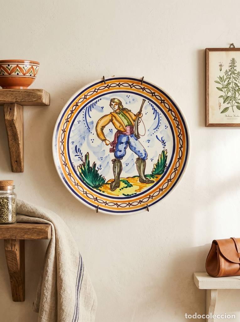 Vintage: PLATO DECORATIVO DE CAZADOR