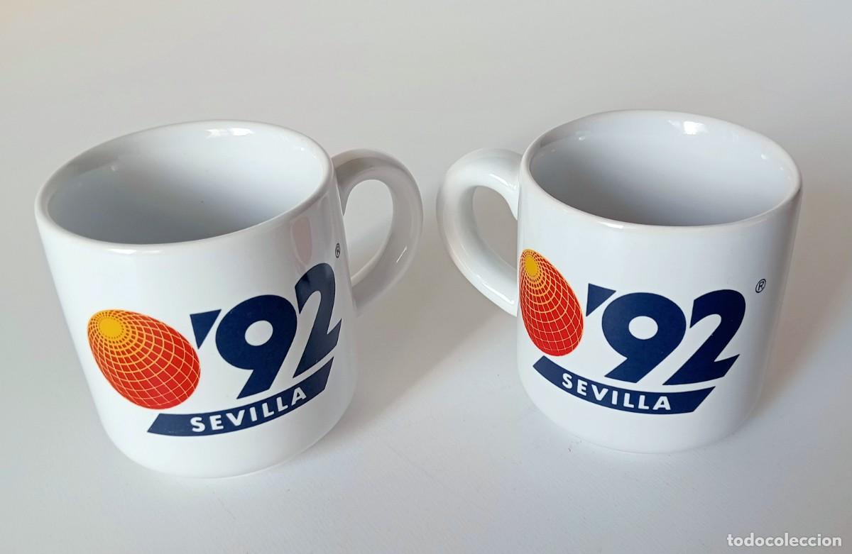 Vintage: LOTE DE DOS TAZAS LOGOTIPO EXPO 92 SEVILLA