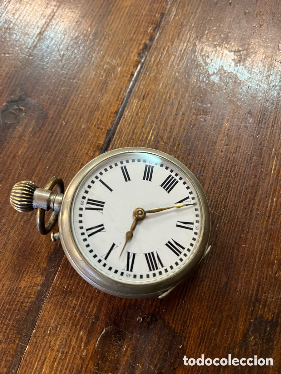 Vintage: Reloj De Bolsillo Gigante. 7,5cm con la cuerda