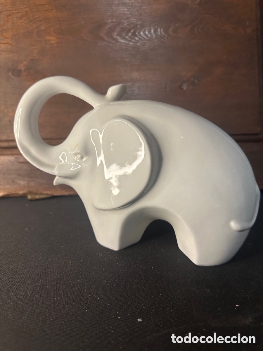 Vintage: Elefante blanco porcelana. Vintage