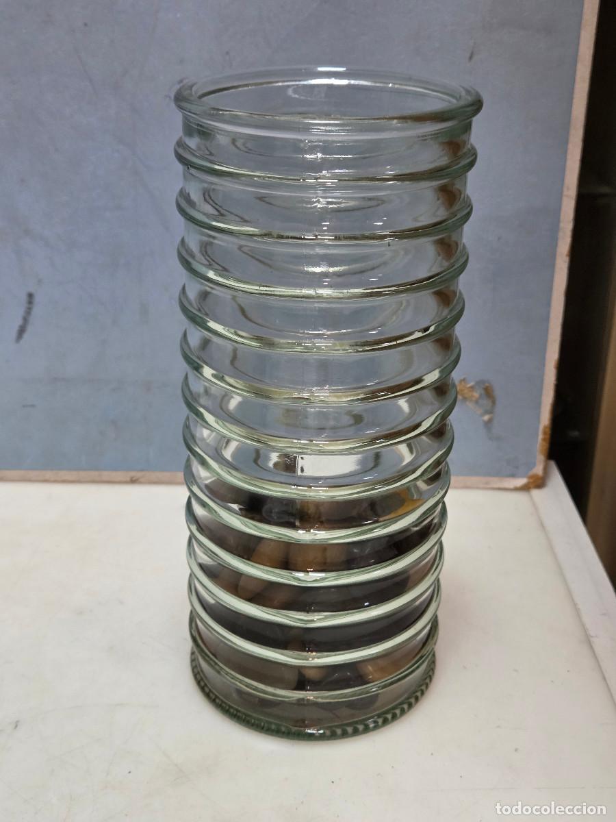 Vintage: jarron de cristal torneado