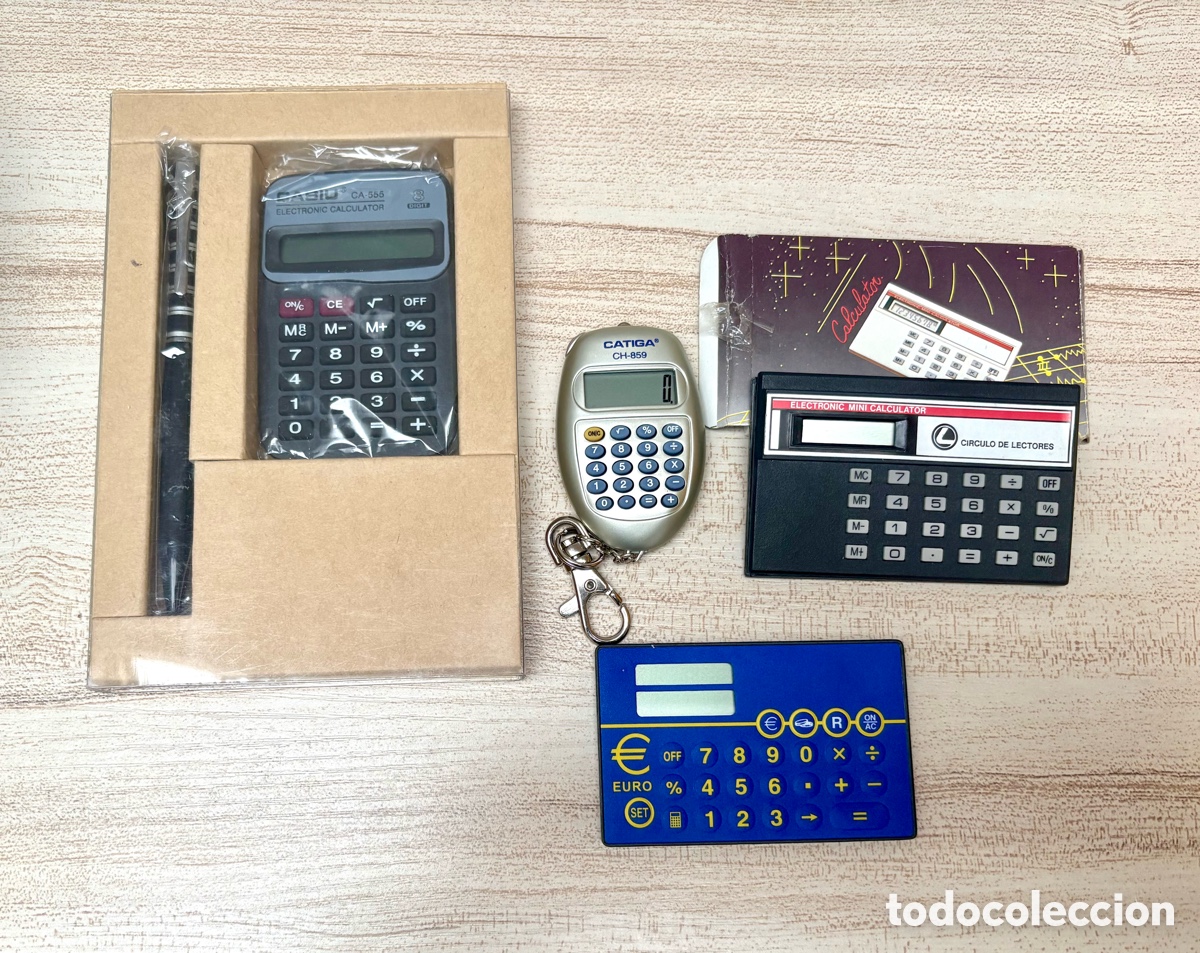 Vintage: Lote Coleccionismo: 4 Calculadoras Retro Vintage (Casio, C&iacute;rculo de Lectores y m&aacute;s)