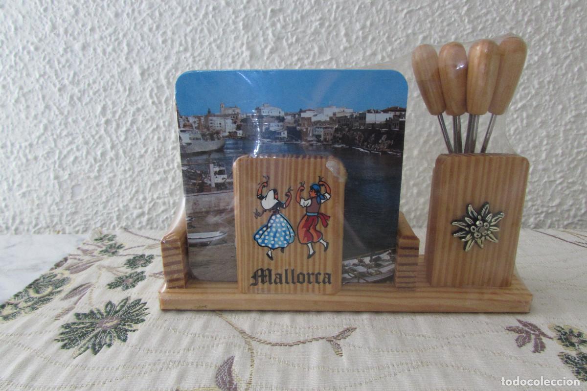 Vintage: JUEGO DE POSAVASOS Y PALILLERO VINTAGE PALMA DE MALLORCA-PRECINTADO NUEVO