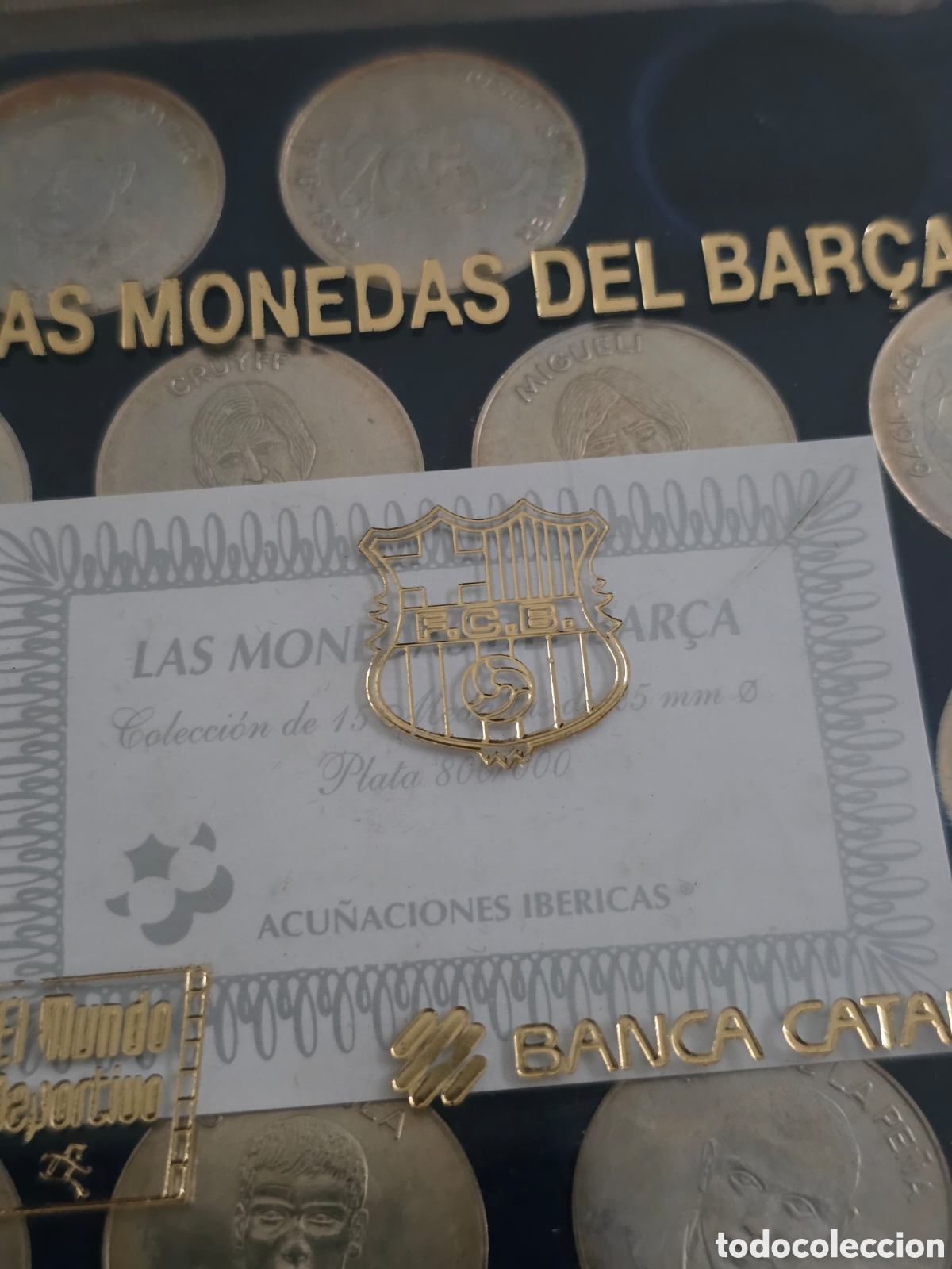 Vintage: Colecci&oacute;n monedas Bar&ccedil;a 1899 1999 plata 800 medallas FC Barcelona