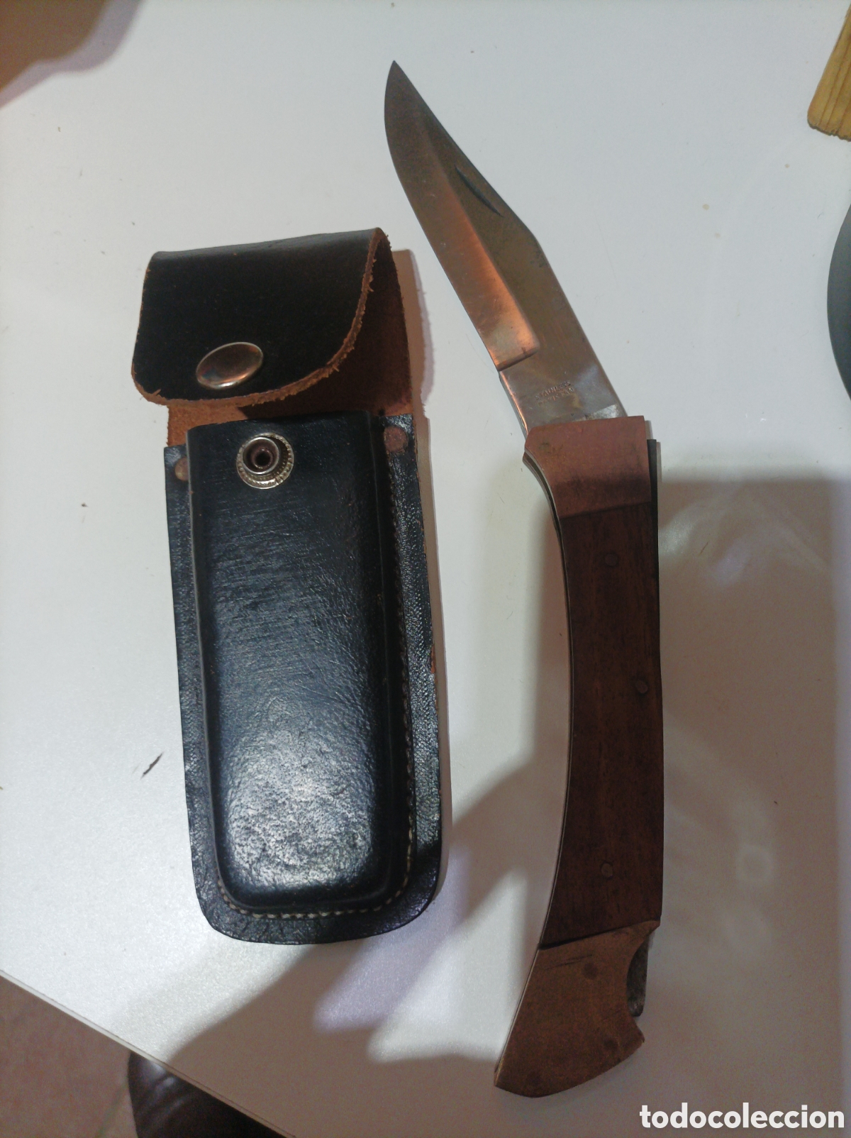 Vintage: Navaja vintage funda cuero