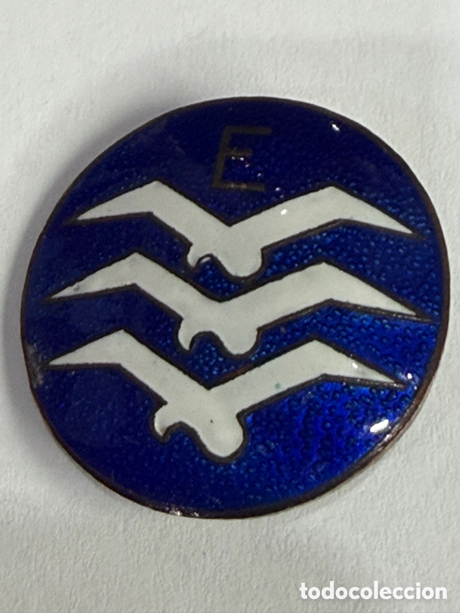 Vintage: Distintivo de Pecho Esmaltado de Vuelo sin Motor de 3 cm de di&aacute;metro .