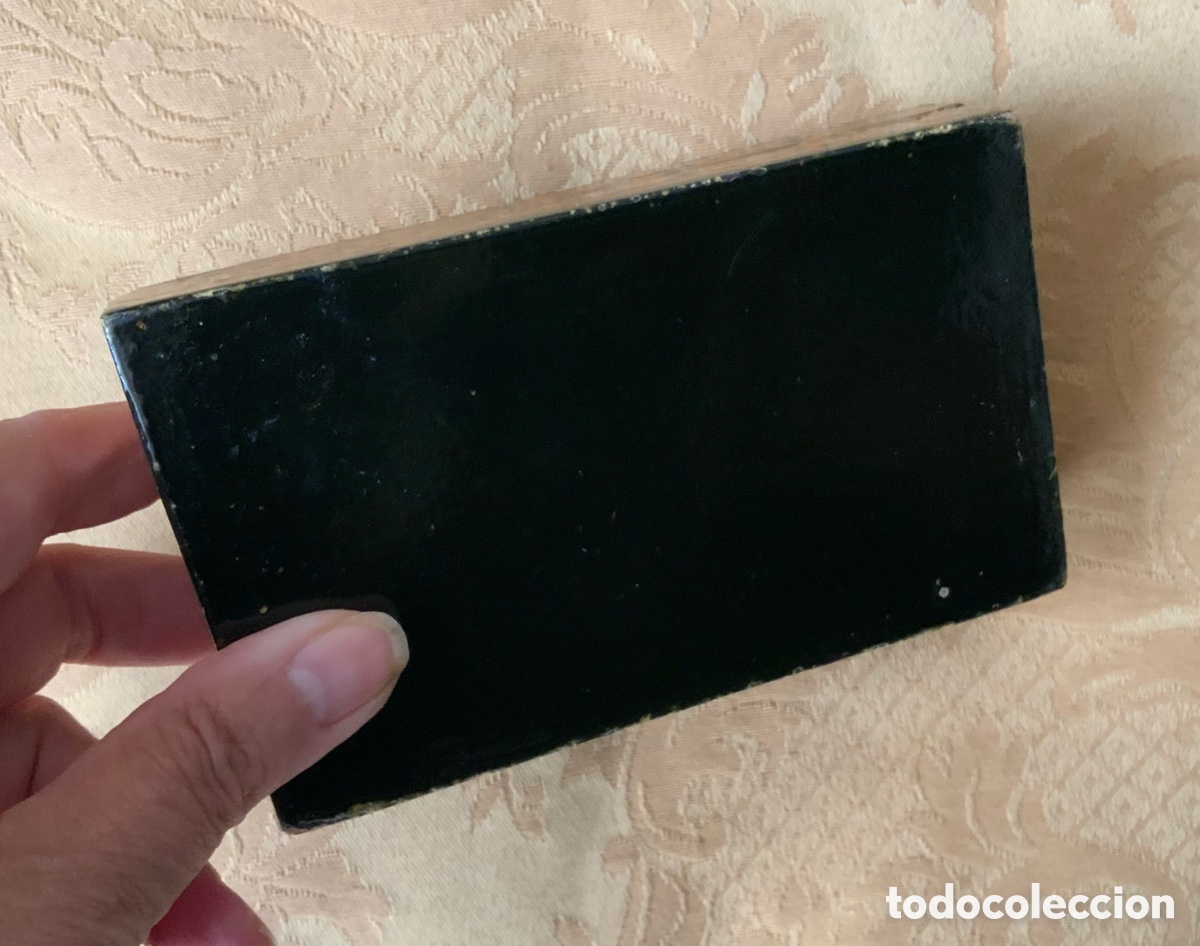 Vintage: CAJA DE MADERA INDIA, PINTADA A MANO - Foto 4