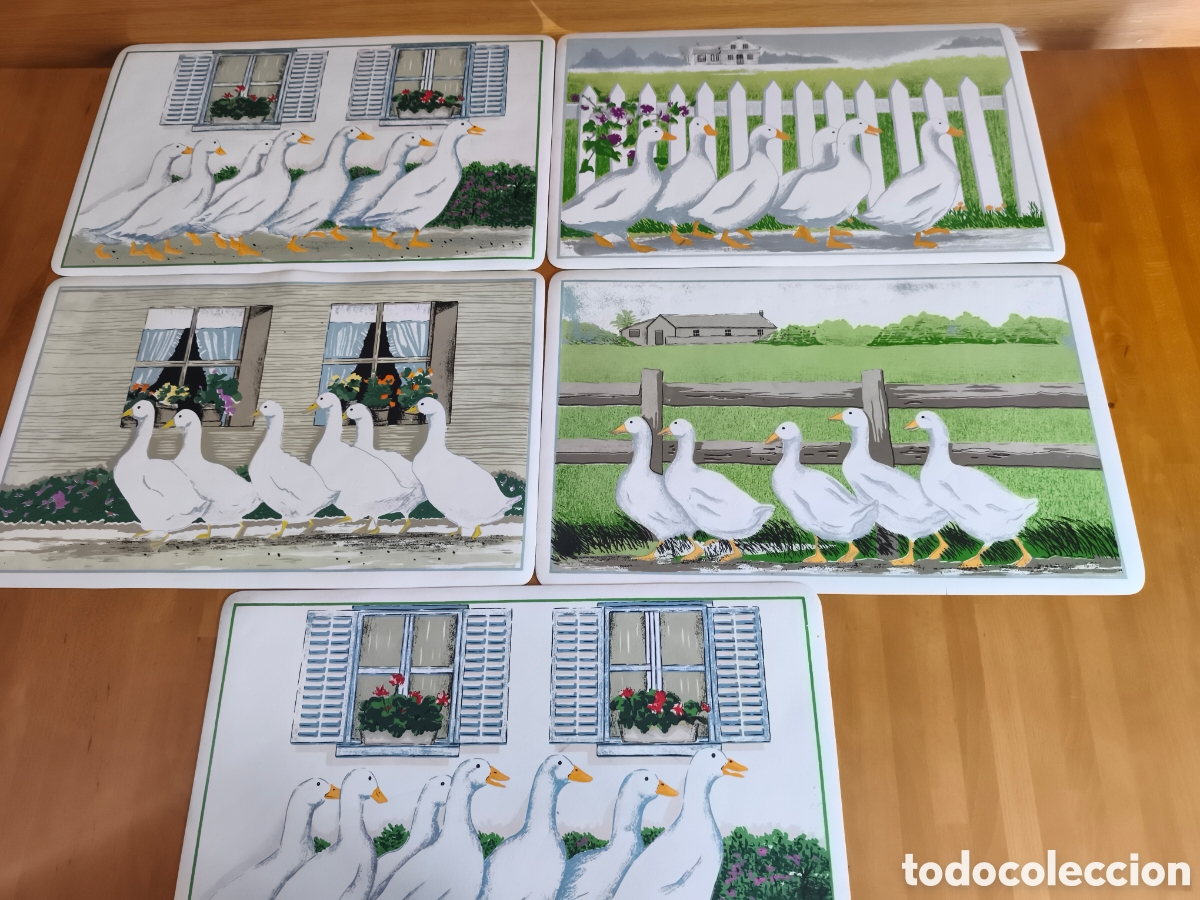 Vintage: 5 manteles individuales, vintage