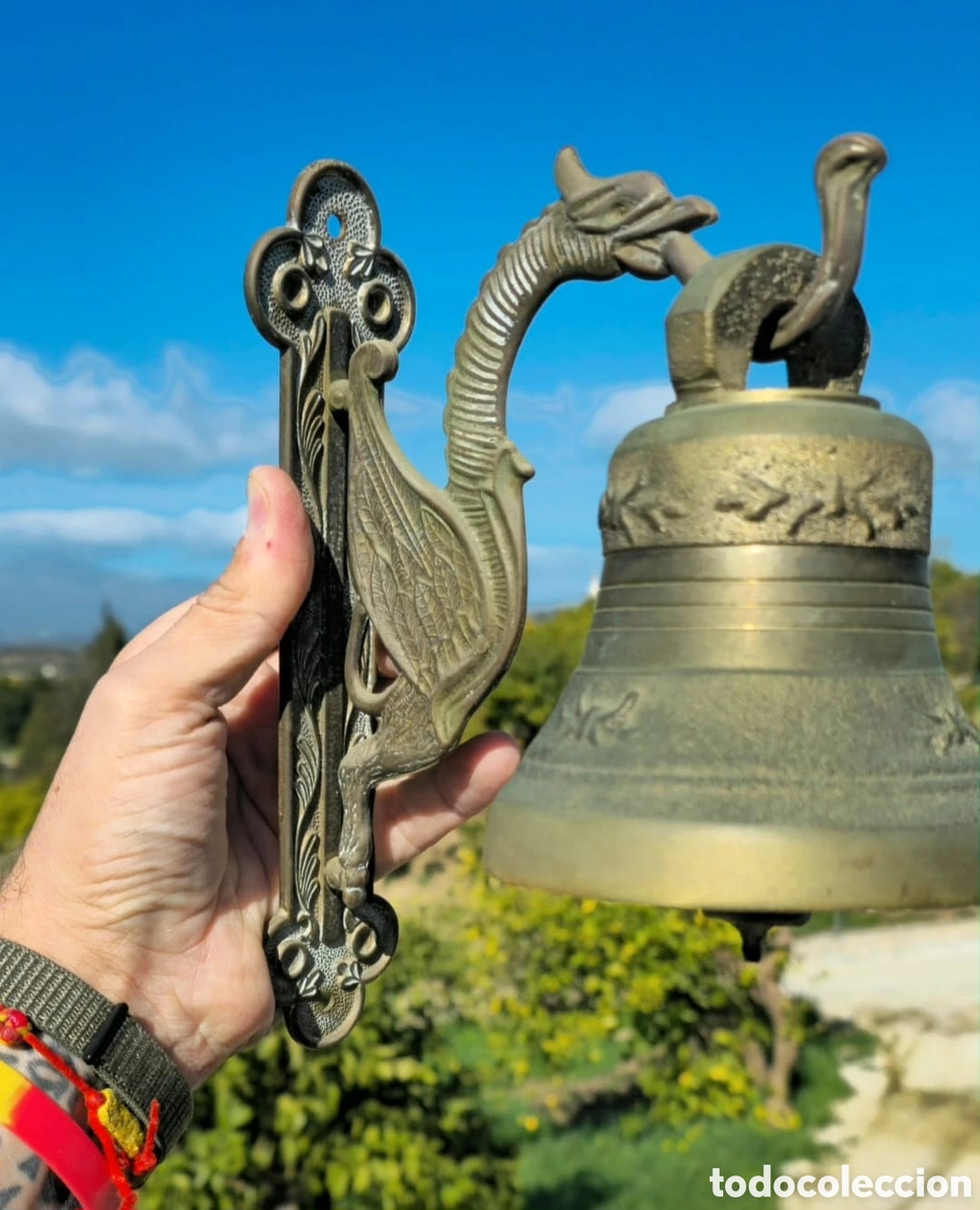 Vintage: Campana bronce Dragon