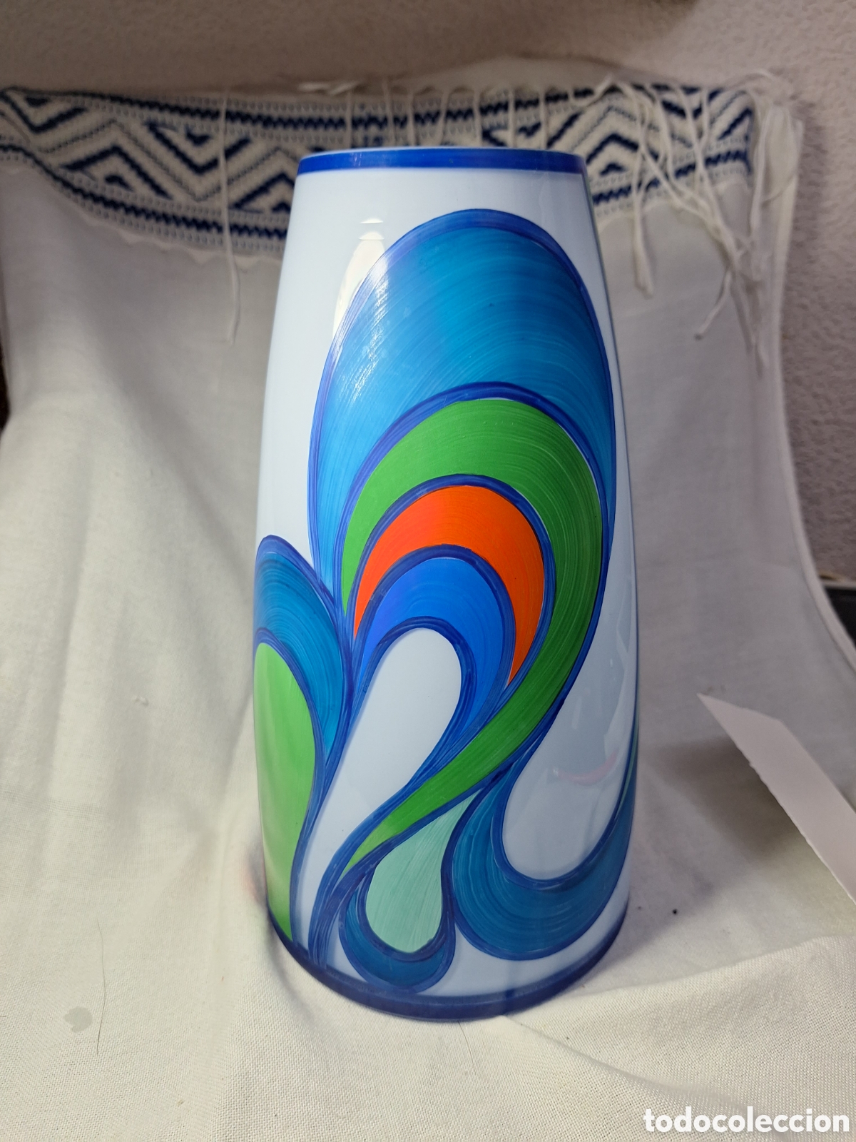 Vintage: Interesante jarron cristal Bohemia