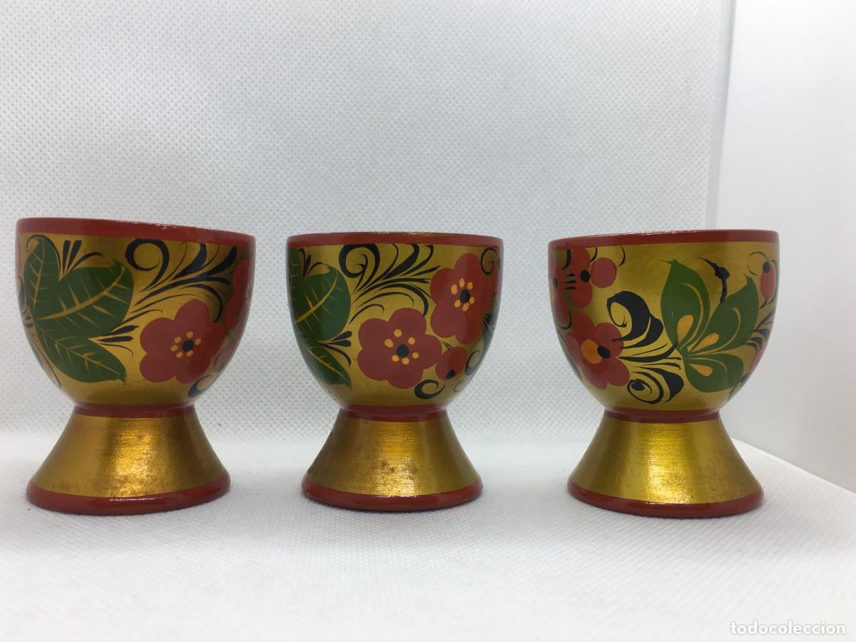 Vintage: Copera para huevos. Khokhlomskaya rospis.