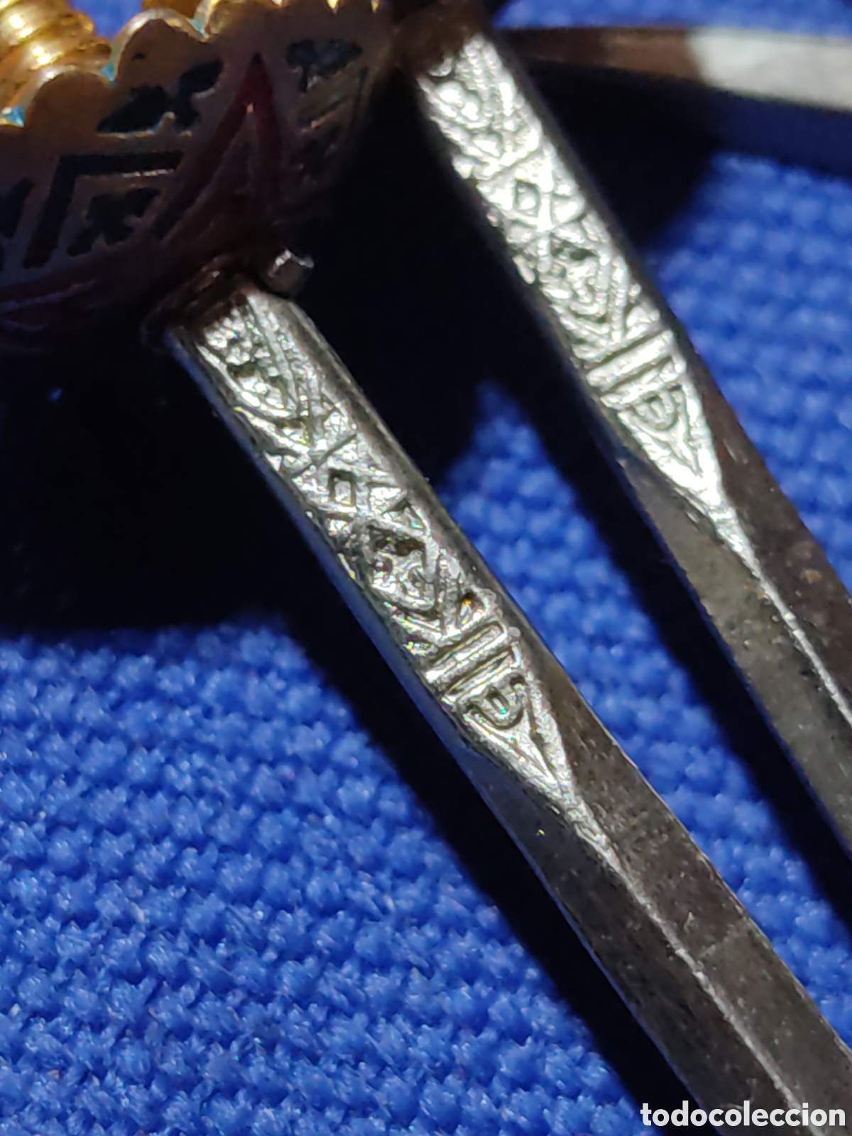 Vintage: Palillero damasquinado con espadas - Foto 3