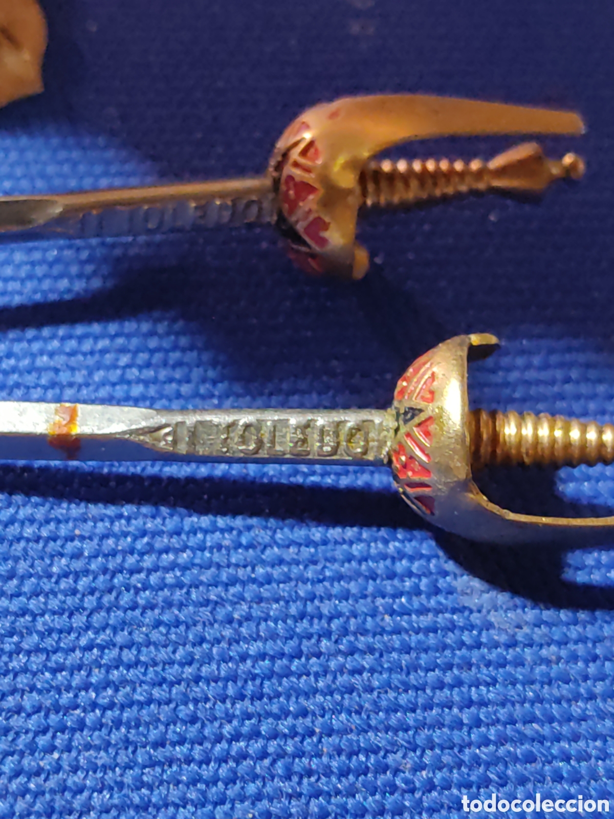 Vintage: Palillero damasquinado con espadas - Foto 4