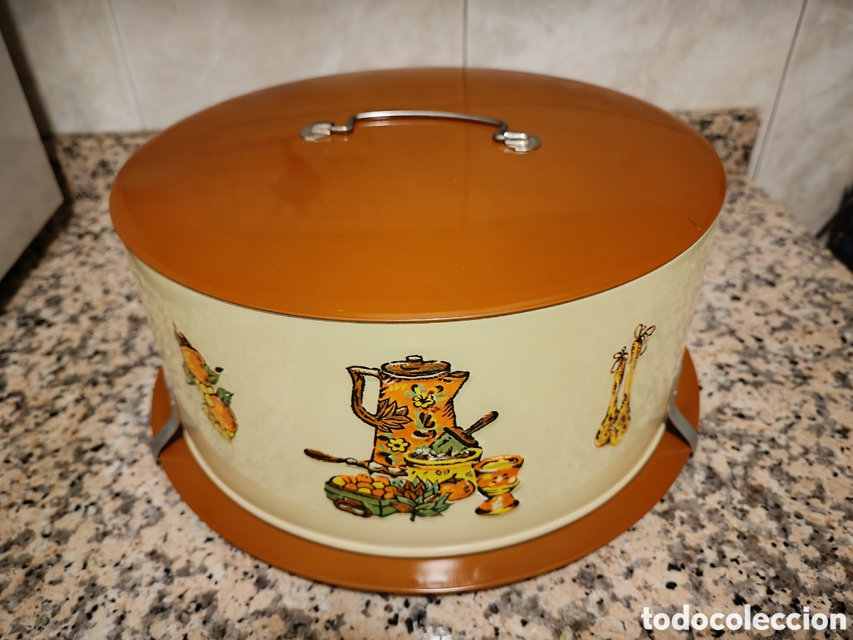 Vintage: Porta pasteles de metal