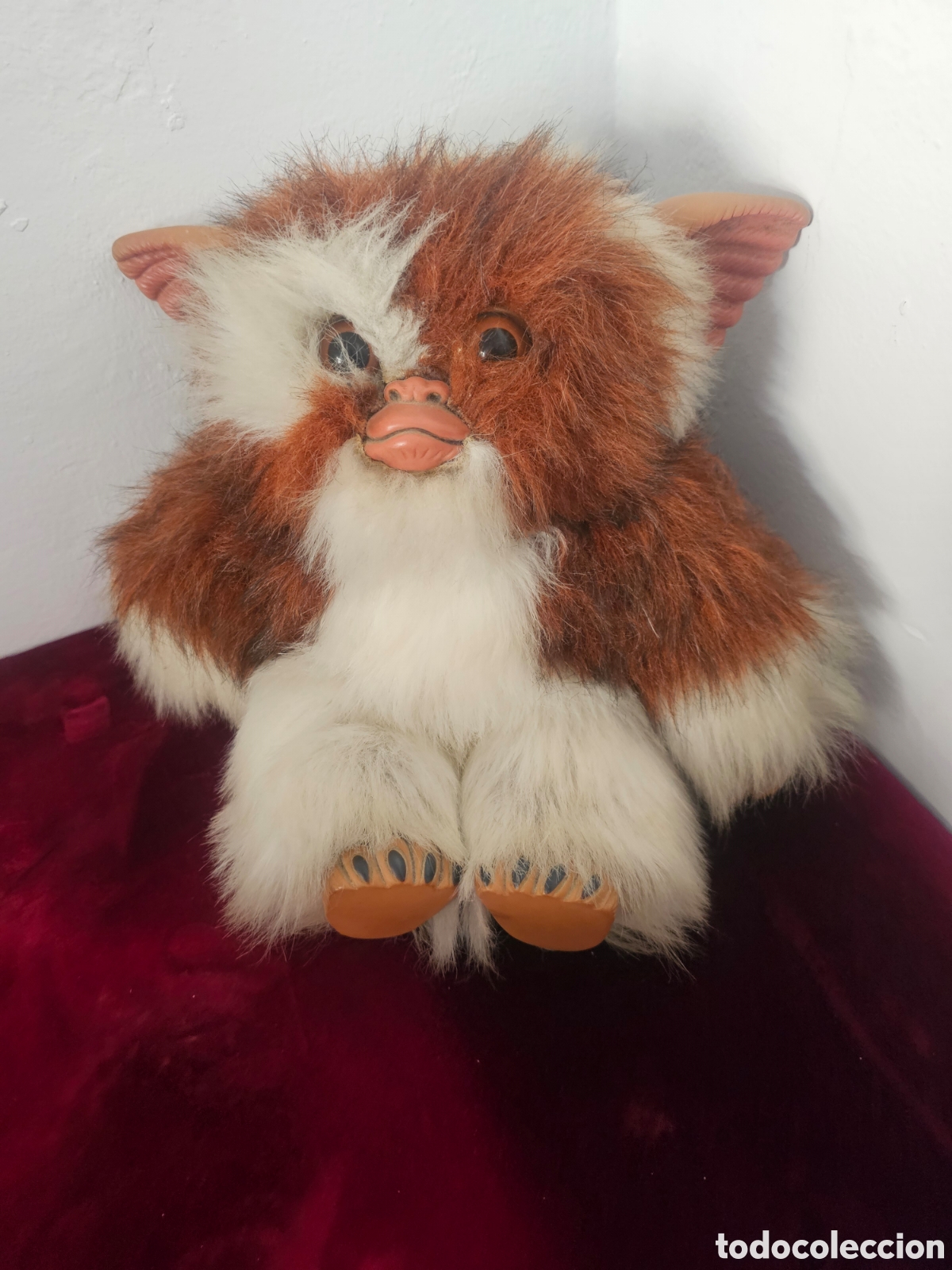 Vintage: Figura de peluche y pl&aacute;stico original 1980s Quir&oacute;n S.A WARNER Bros Gremlins Gizmo