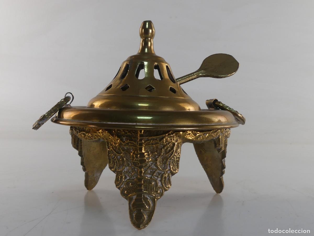 Vintage: MINIATURA DE ANTIGUO BRASERO DE BRONCE O LATON EXCELENTE PIEZA DE DECORACION