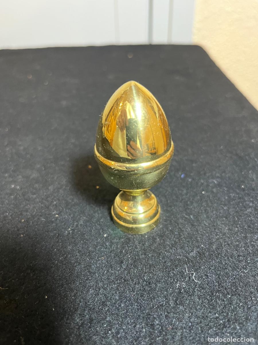 Vintage: Remate lat&oacute;n bellota acorn finial alzapa&ntilde;os colgador herraje cl&aacute;sico vintage