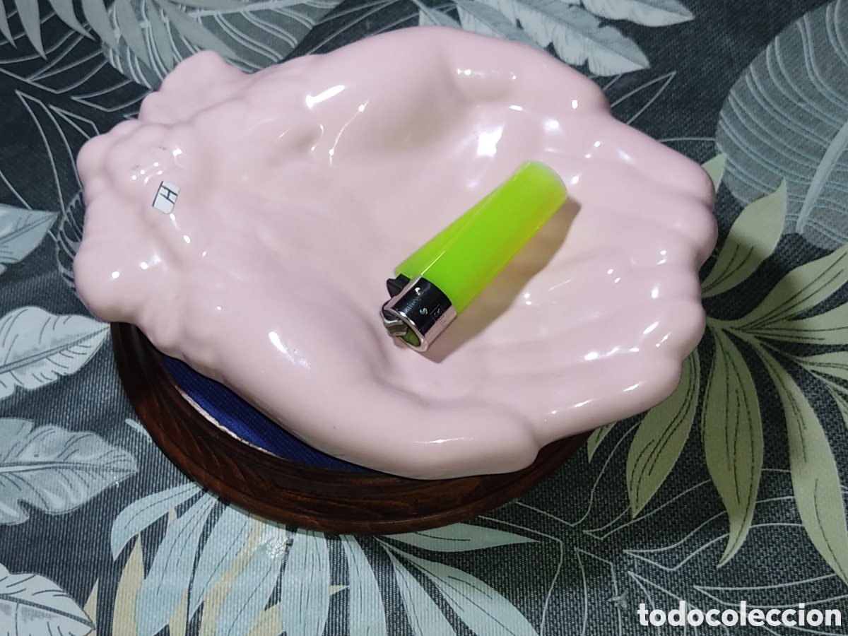 Vintage: Hermosa jabonera Manos de cer&aacute;mica rosa vidriada.Vintage.*H*