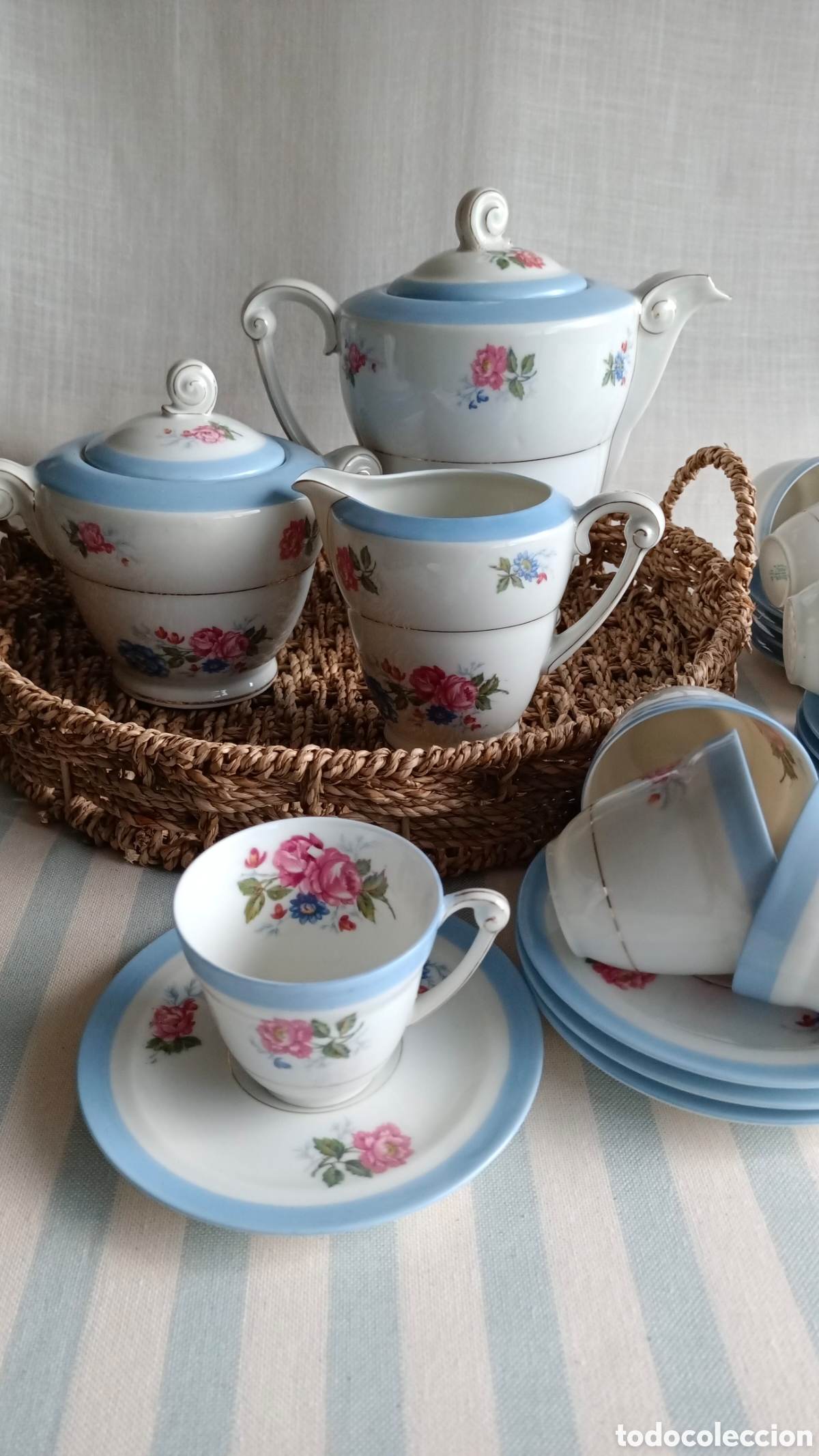 Vintage: Juego caf&eacute; Limoges 12 servicios