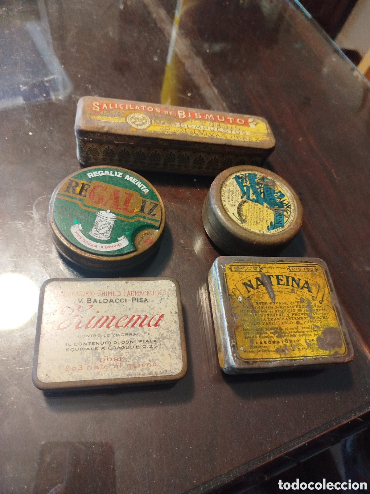 Vintage: 5 cajas de lata de medicamentos