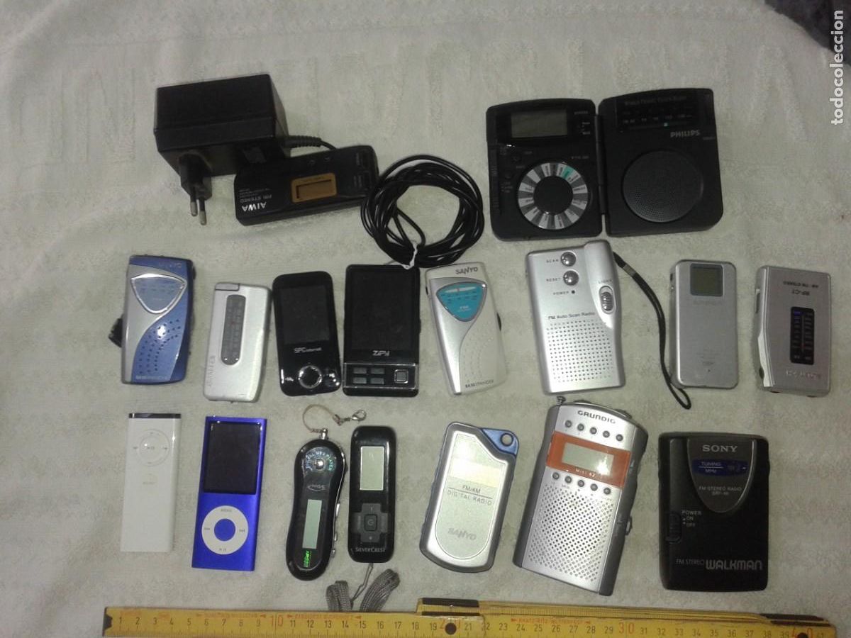 Vintage: LOTE DE 17 RADIOS, MP3, ETC., VER FOTOS, VINTAGE, M