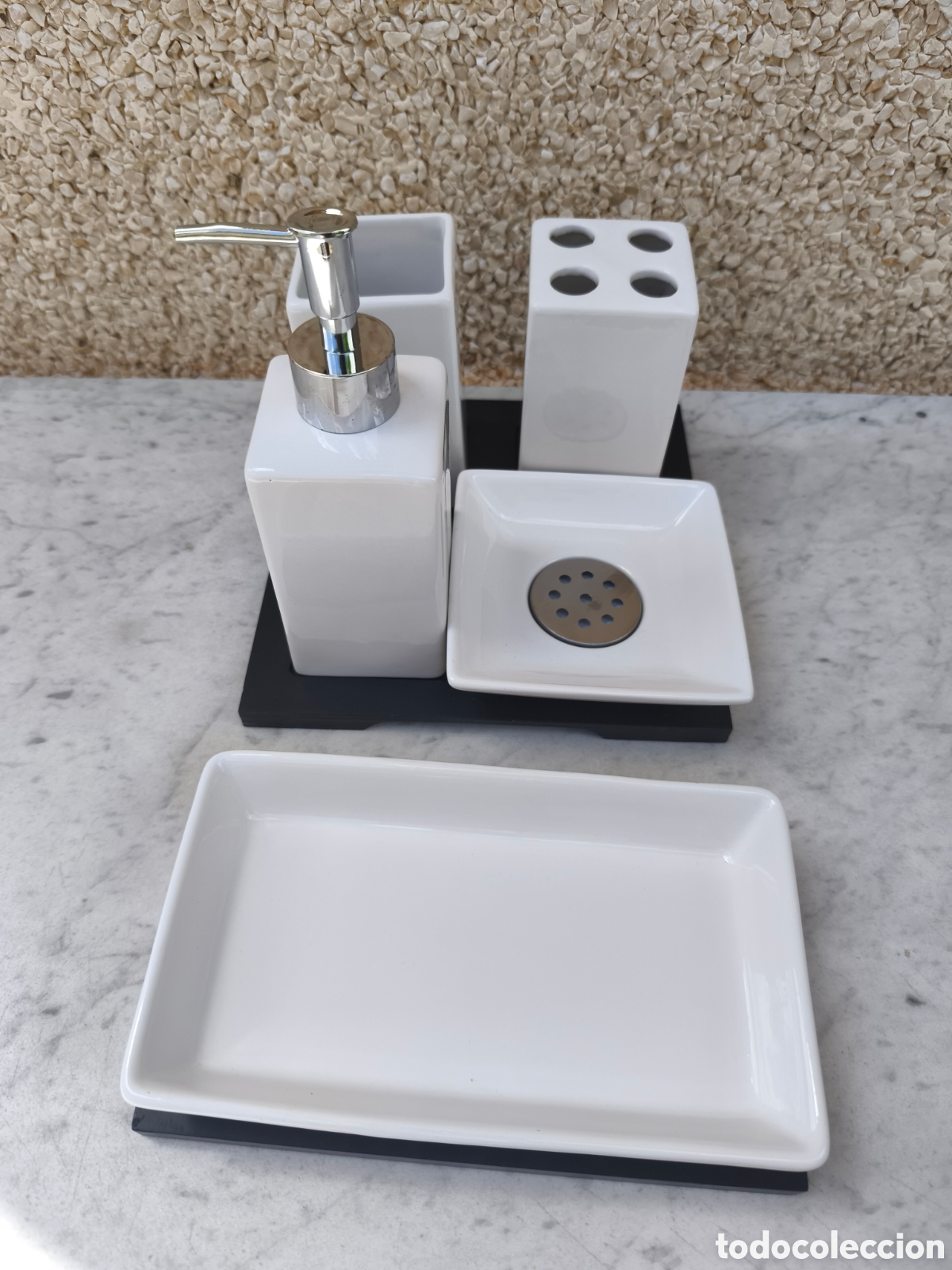 Vintage: Set de ba&ntilde;o de porcelana, sin estrenar