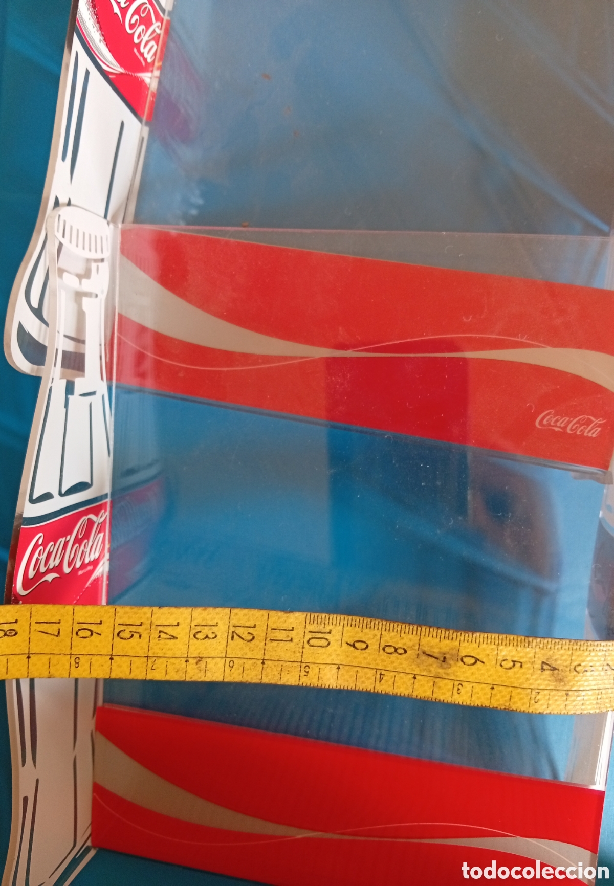 Vintage: Publicidad de coca cola lote de 2 porta men&uacute;s de metraquilato