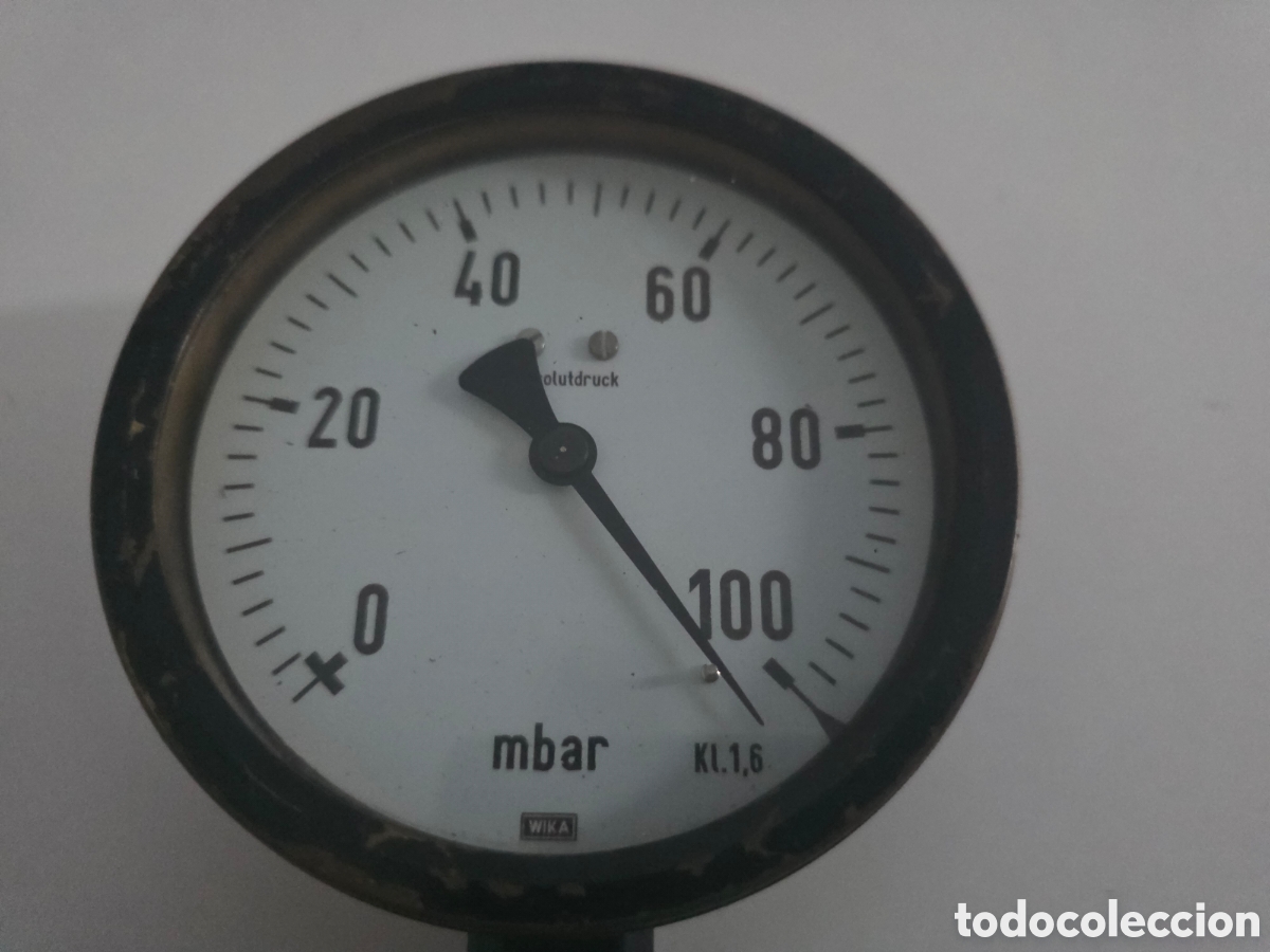 Vintage: Man&oacute;metro WIKA 0-100 mbar vintage