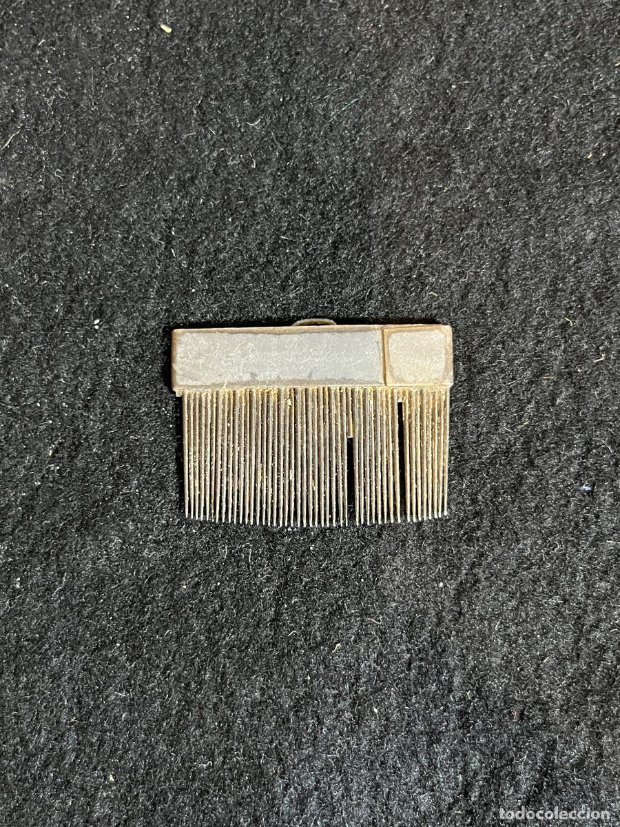 Vintage: Peine textil industrial antiguo metal telar urdimbre maquinaria textil vintage colecci&oacute;n