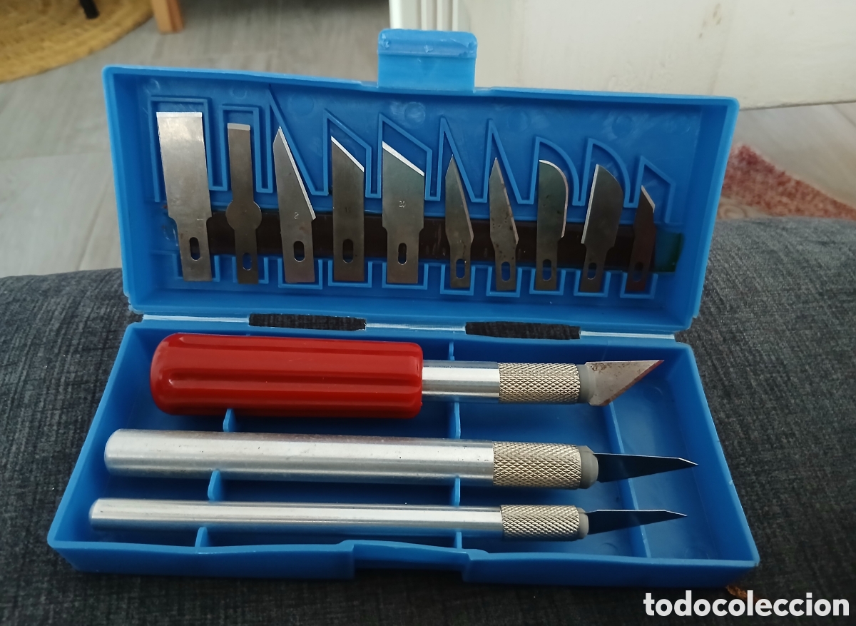 Vintage: Kit Herramientas Precisi&oacute;n Cuchillas Estuche Azul
