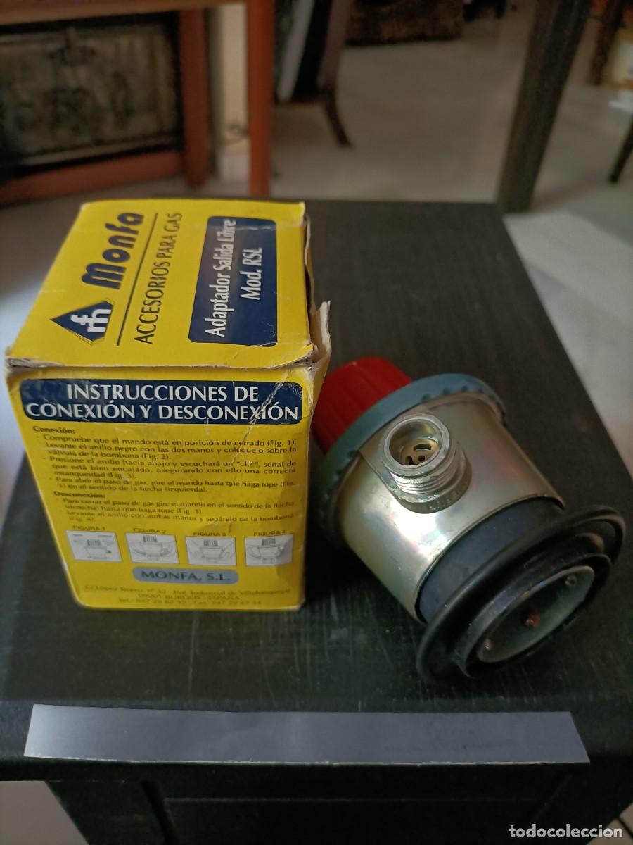 Vintage: ADAPTADOR PARA BOTELLA DE BUTANO EN EXTERIOR SALIDA LIBRE MONFA, MODELO RSL.