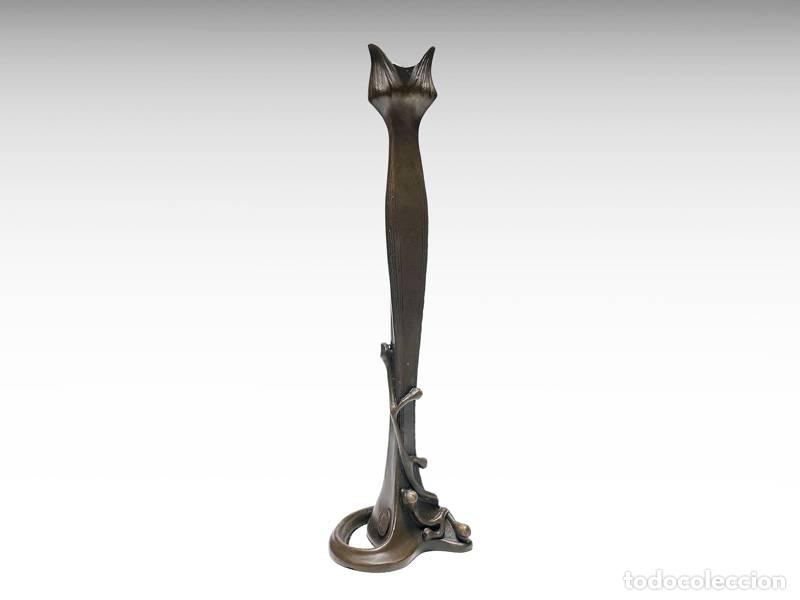 Vintage: Candelabro de bronce - Art Nouveau (1472)