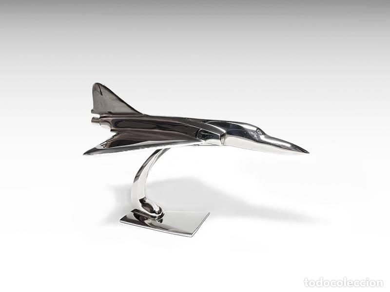 Vintage: Maqueta met&aacute;lica - Avi&oacute;n de aluminio (maqueta a escala) (1504)