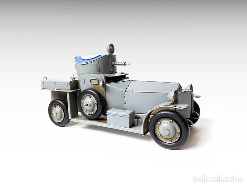 Vintage: Maqueta met&aacute;lica - Veh&iacute;culo militar blindado Rolls Royce cl&aacute;sico (maqueta a escala) (1351)