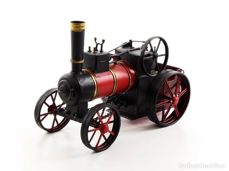 Vintage: Maqueta met&aacute;lica - Tren de vapor antiguo (2103)