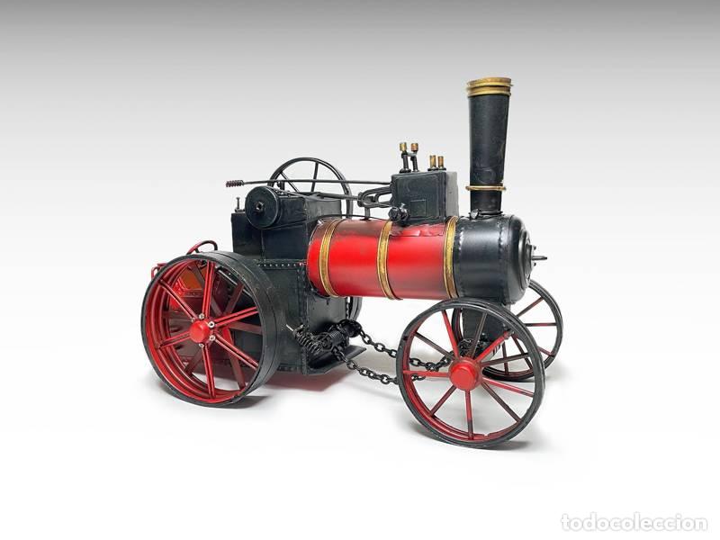 Vintage: Maqueta met&aacute;lica - Tren de vapor antiguo (2214)