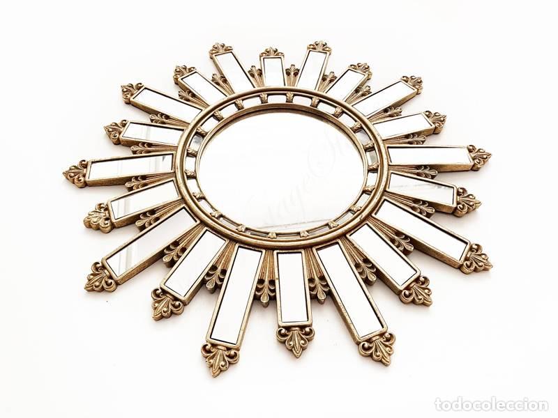 Vintage: Espejo solar; estilo Art D&eacute;co (1490) - Foto 4