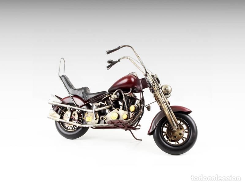 Vintage: Modelo de metal - Motocicleta antigua (1399)