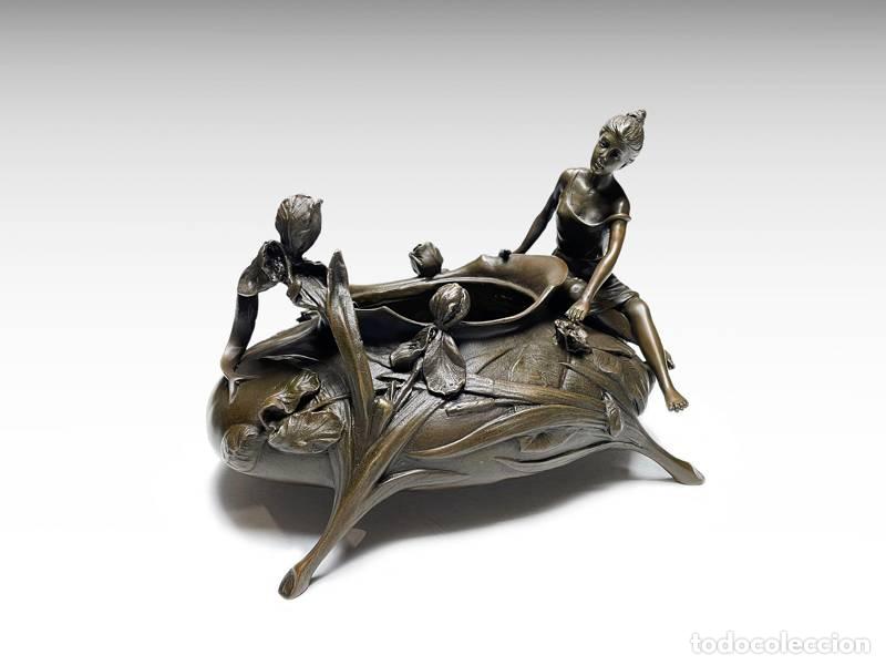 Vintage: Maceta de bronce - Art Nouveau (1478)