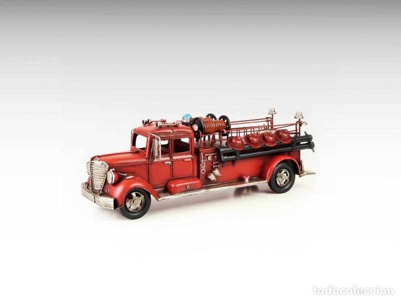 Vintage: Modelo met&aacute;lico - Cami&oacute;n de bomberos antiguo (1405)