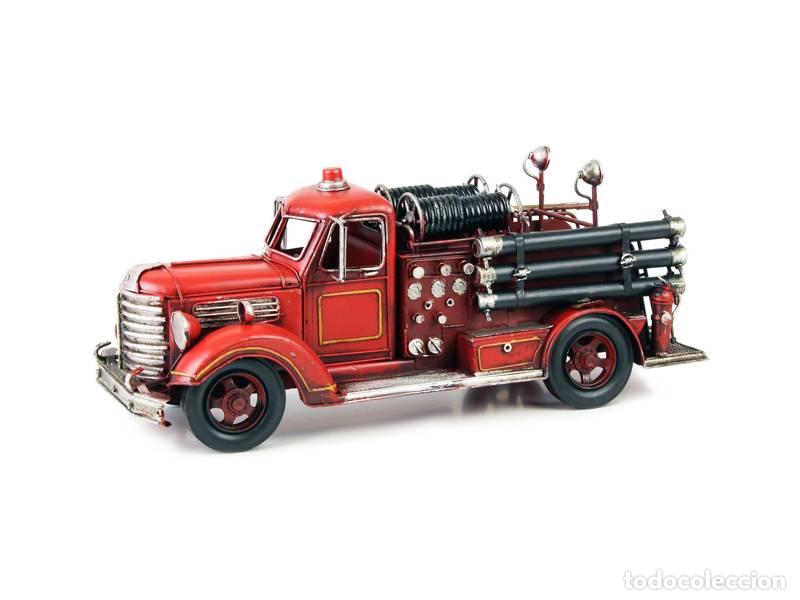 Vintage: Modelo met&aacute;lico - Cami&oacute;n de bomberos antiguo (2109)