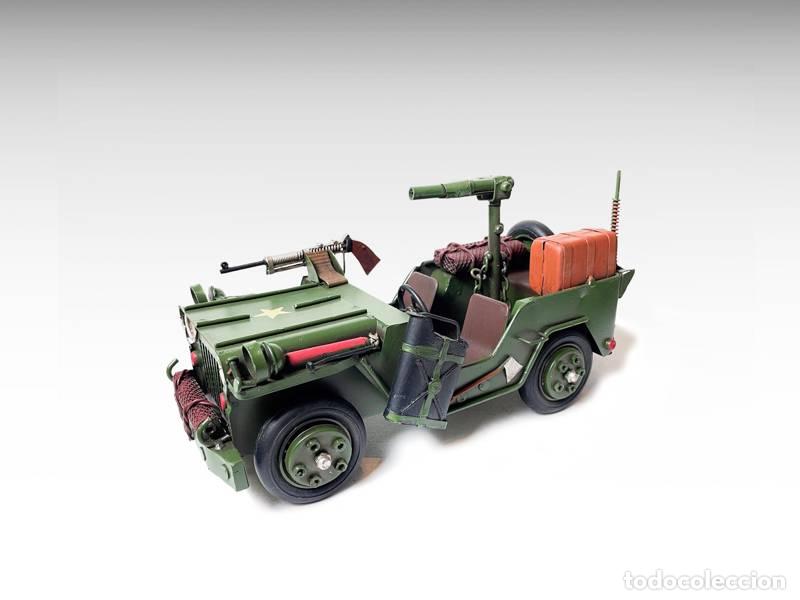 Vintage: Maqueta met&aacute;lica - Veh&iacute;culo cl&aacute;sico del Ej&eacute;rcito de EE. UU. - Modelo Willys MB (1348)